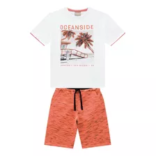 Conjunto Infantil Masculino Camiseta + Bermuda Milon