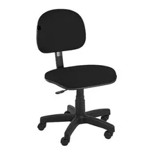 Cadeira Escritório Secretária Tecido Preto Braços Regulaveis