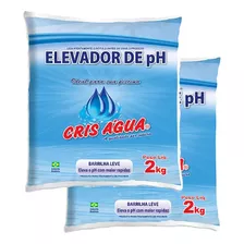 Kit C/ 2 Barrilha Leve Elevador De Ph Piscina Cris Água 2 Kg