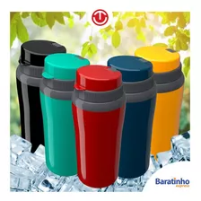 Copo Térmico Miami 650ml Com Tampa Tereré Academia Unitermi Cor Vermelho