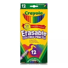 Lápices De Colores Redondos 12 Borrables Crayola 