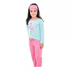 Pijama Infantil Princess Feminino Longo De Inverno Cumprido