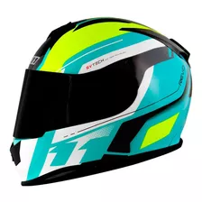 Capacete X11 Revo Pro Eleven Wsp Azul Branco Neon 58 M