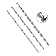 Kit 3 Brocas 30cm Videa Longa Para Concreto 8mm 10mm 12mm 