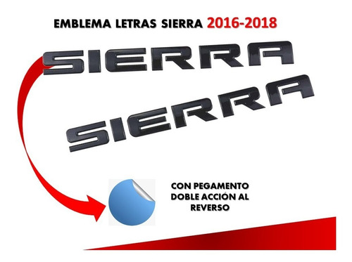 Emblema Para Tapa De Caja Negro Gmc Sierra 2016-2018 Foto 2