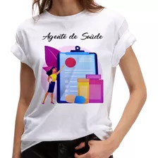 Camiseta Agente De Saúde Camisa Envio Imediato Em Poliester