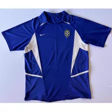 Camisa Seleção Brasileira Brasil Copa 2002 Azul