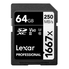 Tarjeta De Memoria Lexar Lsd64gcb-1667 Professional 1667x 64gb