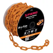 Cadena De Plástico De 8mm Naranja Producto Marca Fiero