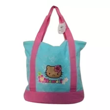 Kitty Morral 40cms Con Cierre Padrisimo Color Celeste Color De La Correa De Hombro Rosa Chicle