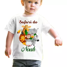 Camiseta Infantil Safari Personalizada Nome+ Idade