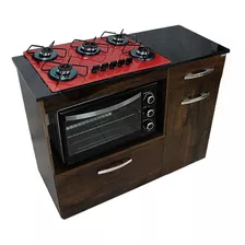 Kit Balcão Violeta Cooktop 5 Bocas E Forno Elétrico 48l Plus