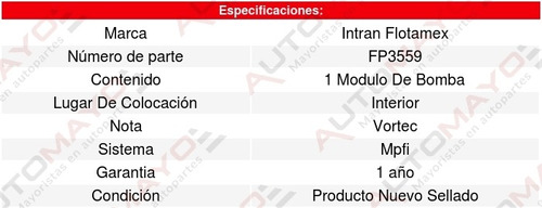 Modulo Bomba Gasolina Gmc Yukon 5.3l V8 02 Al 04 Intran Foto 3