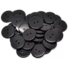Botones De Costura De Resina Negra, Paquete De 50, 2 Ag...