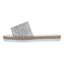 Sandalia Flexshoes Modelo Diamante Con Pedreria Fina 