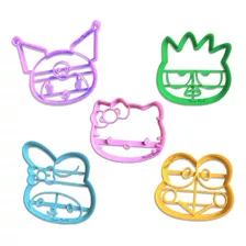 Kit X5 Sanrio - Moldes Galletas Cookies Melody Kuromi Kitty