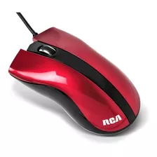 Mouse Rca Ergonomico Con Cable Usb 800 Dpi 3 Botones Mo304r Color Rojo