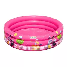 Pileta Inflable 3 Anillos Minnie 102x25 Int 91035 Bestway Color Rosa