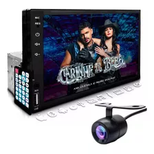 Central Multimídia Mp5 1 Din Bluetooth Usb Espelhamento Cam