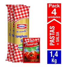 Carozzi Pasta Pack 3 Spaghetti 5 + Salsa Pomarola 1,4 Kg