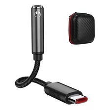 Adaptador Cooya Usb C A Conector De Audio De 3,5 Mm, Negro