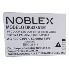 Repuesto Accesorios Noblex Tv 43 