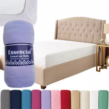 Lençol Cama Box 30cm Casal Com Elástico 100% Algodão Malha