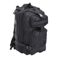 Mochila Tatica Reforçada Militar Camuflada 30lt Impermeavel Cor Preto 929-a Desenho Do Tecido Preto