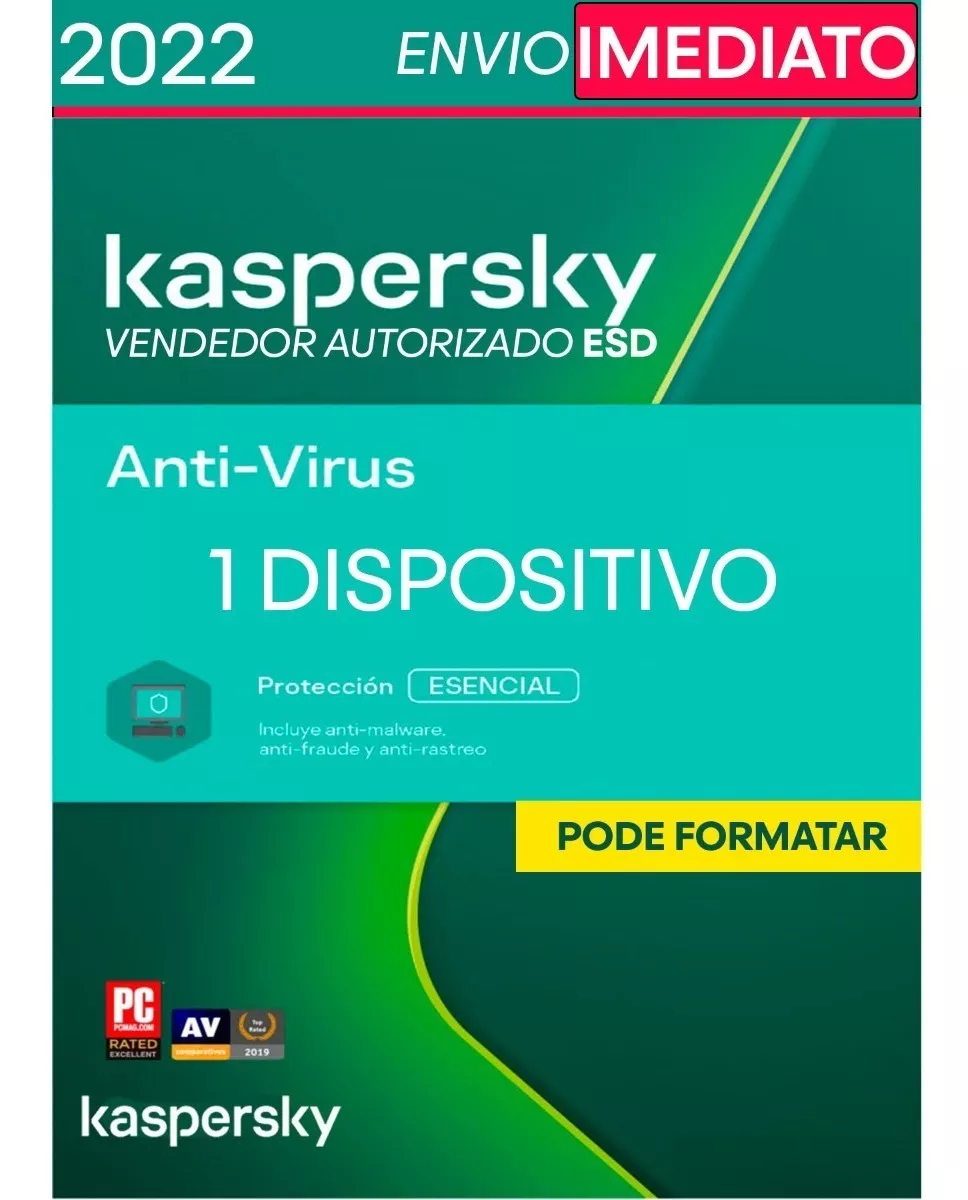 Kaspersky Anti-virus 1 Pc 1 Ano Envio Imediato Original