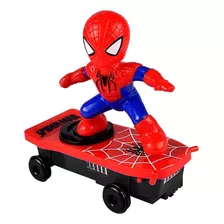 Spiderman Juguete Scooter 360° Coche Rodante Con Luz