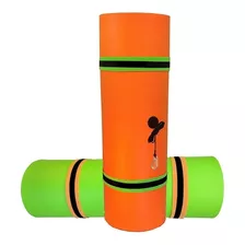 Tapete Flutuante Gigante - 5,5m X 1,85m Verde/preto /laranja