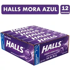 Caramelo Halls Mora Azul (blueberry) - Caja Con 12 Unidades.