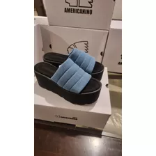 Sandalias Mujer Americanino 35 Azul