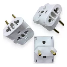 Kit 5 Pçs Plug Adapta Tomada T Pino Grosso 3 Pino 10a\20a Br