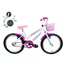 Bicicleta Infantil Aro 20 Feminina + Aro Aero + Rodinha