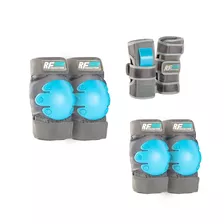 Set De Protección Para Patinaje Rollerface Azul/gris