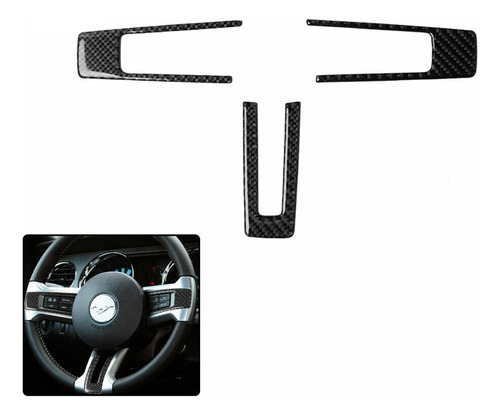 6 Uds Cubierta Embellecedora For Volante 09-13 Ford Mustang Foto 2