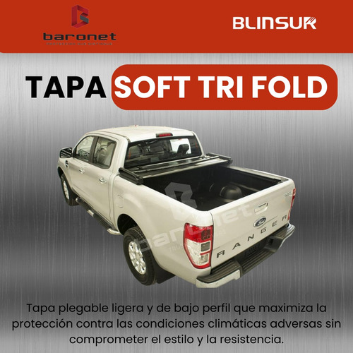 Tapa Batea Lona Tri Fold Toyota Tacoma 2016 - 2022 Doble Cab Foto 2