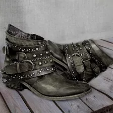 B Botas De Mujer Para Niña, Botines Cortos, Vaquero, Motocic