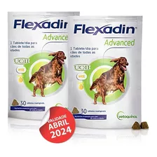 Combo 2 Flexadin Advanced 30 Tabs Vetoquinol Pastor Alemao