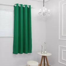 Cortina Oxford Quarto Ou Sala 1,50 X 1,80 Várias Cores Cor Verde-bandeira