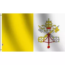 Bandera Cristiana Del Vaticano 150 Cm X 90 Cm