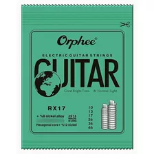 Pak Cuerdas Guitarra Electrica Orphee 10-46 Y 10 Puas 