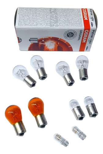 Kit Lámparas Osram 12v 21w + 5w + 21w Ambar + W5w