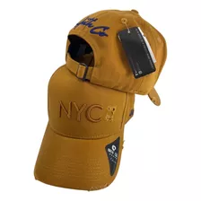 Boné Nyc Rasgadinho Trucker Ferrugem Forro Marinho Aba Curva