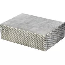 Elk Pin Stripe Bone Caja Grande, Gris, 3.00x10.00x7.00