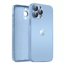 Case De Vidro Branca Para iPhone 14 Pro Vidro Temperado