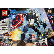Lego Marvel Avengers Robô Capitão América 296 Peças