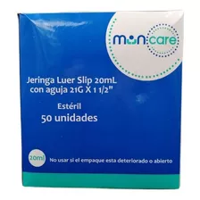 Jeringa Muncare Luer Slip 20ml 21g X 1 1/2 Caja X50