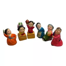Sacapuntas De Coleccion Ceramica China Vintage Pack X6